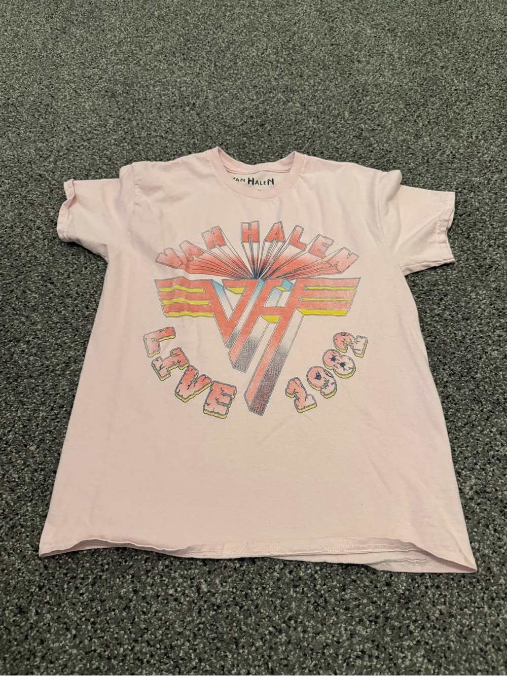 Van Halen Pink Graphic Tee - Live 1982 Design